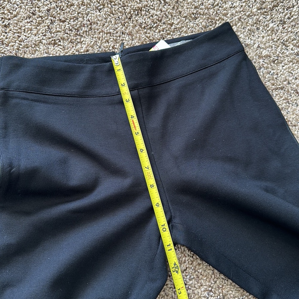NWT Tart (Evereve) High Waisted Sylvia Ponte Pant w/Faux Leather Black Medium - Picture 13 of 14
